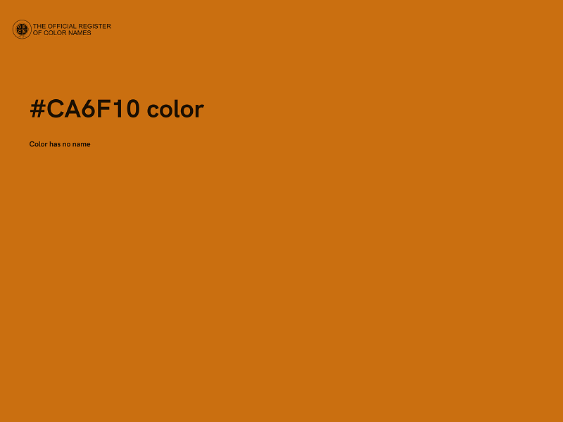 #CA6F10 color image