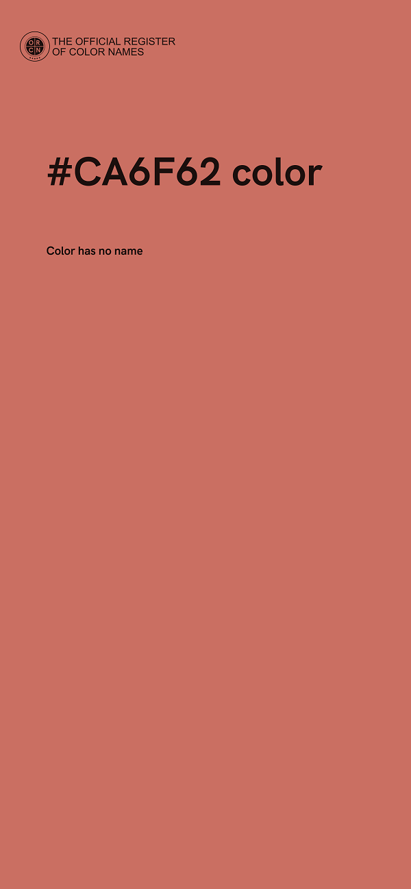 #CA6F62 color image