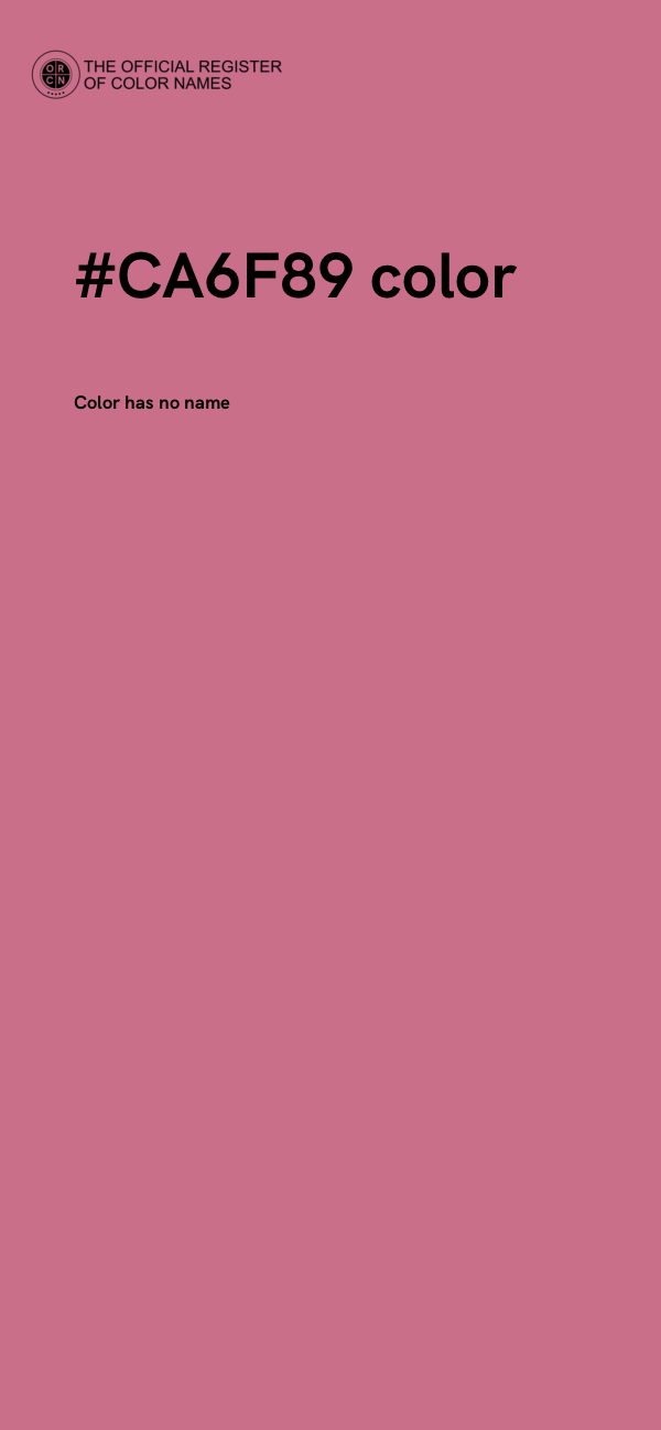 #CA6F89 color image