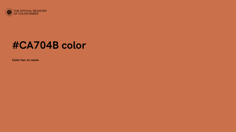 #CA704B color image