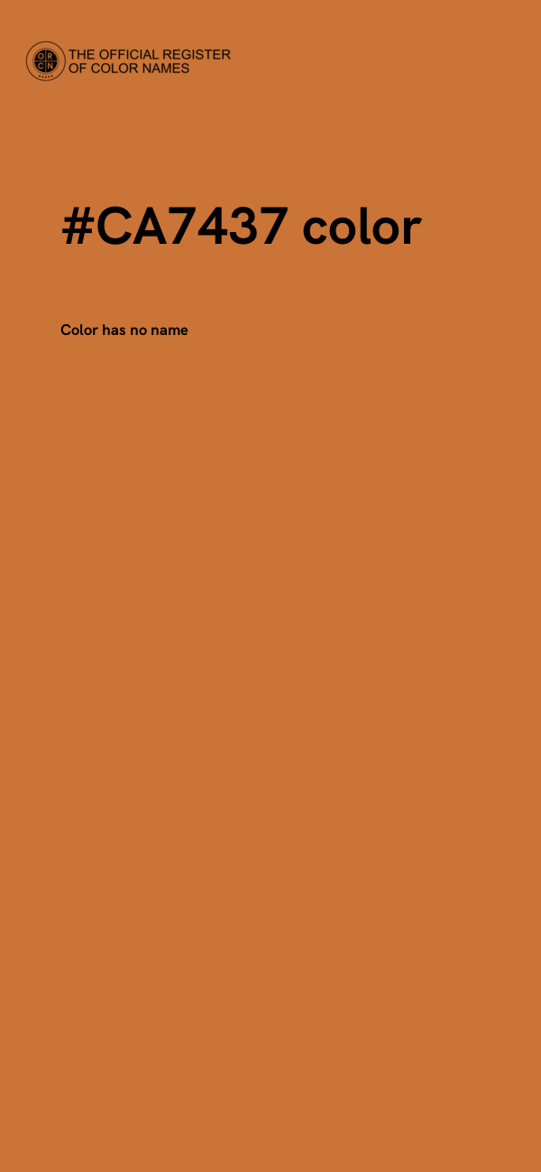 #CA7437 color image