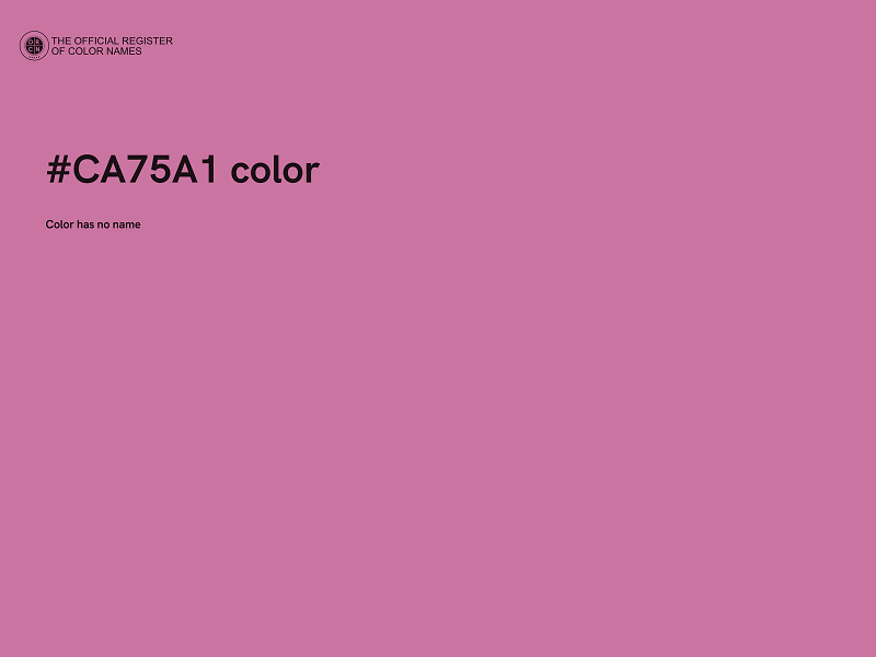 #CA75A1 color image