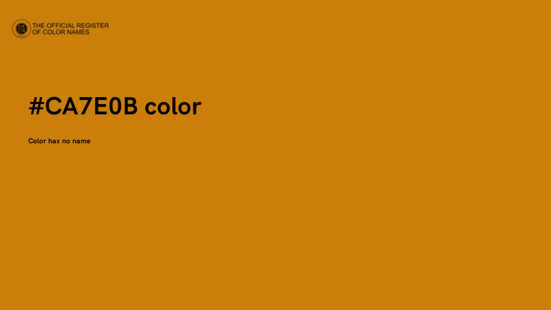 #CA7E0B color image