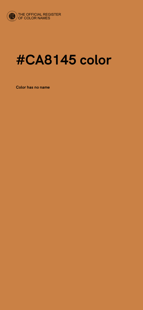 #CA8145 color image