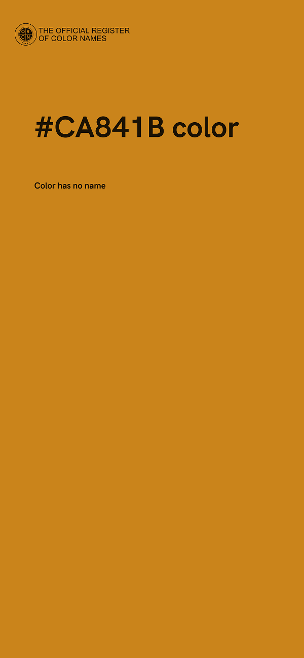 #CA841B color image