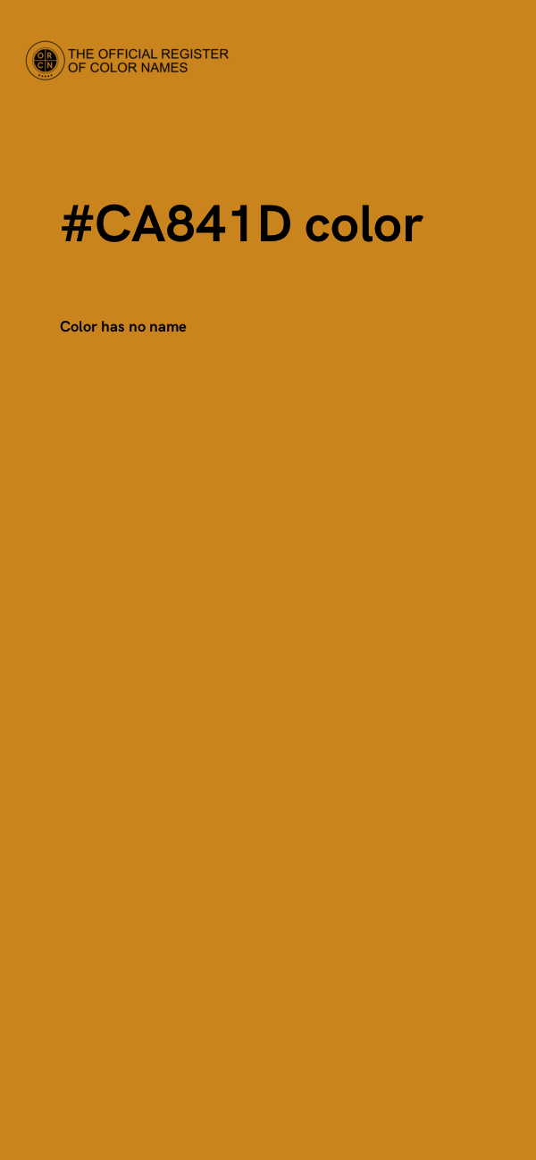 #CA841D color image