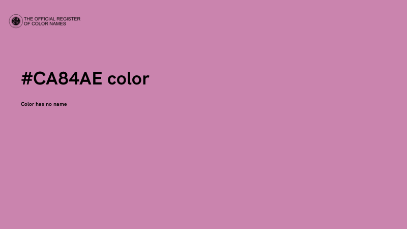 #CA84AE color image