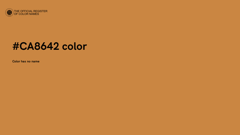 #CA8642 color image