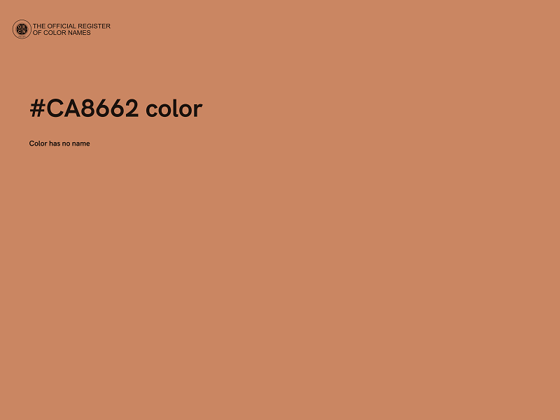 #CA8662 color image