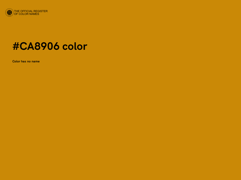 #CA8906 color image