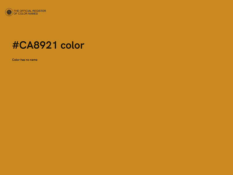 #CA8921 color image