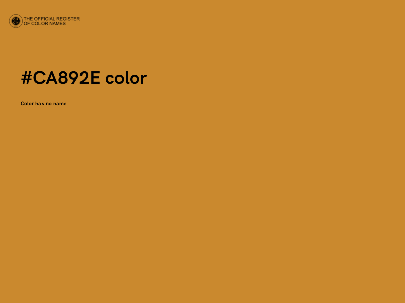 #CA892E color image