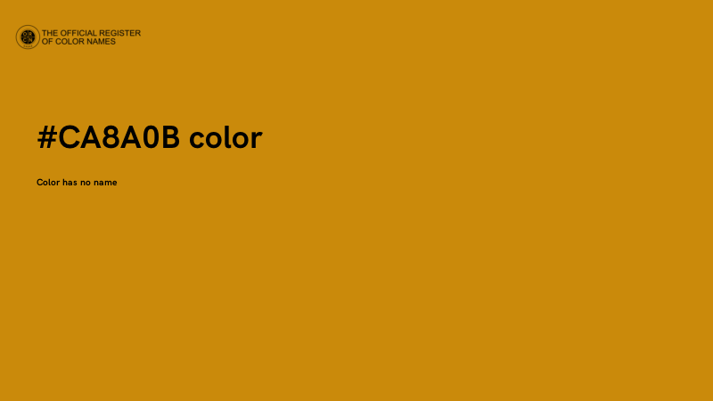 #CA8A0B color image