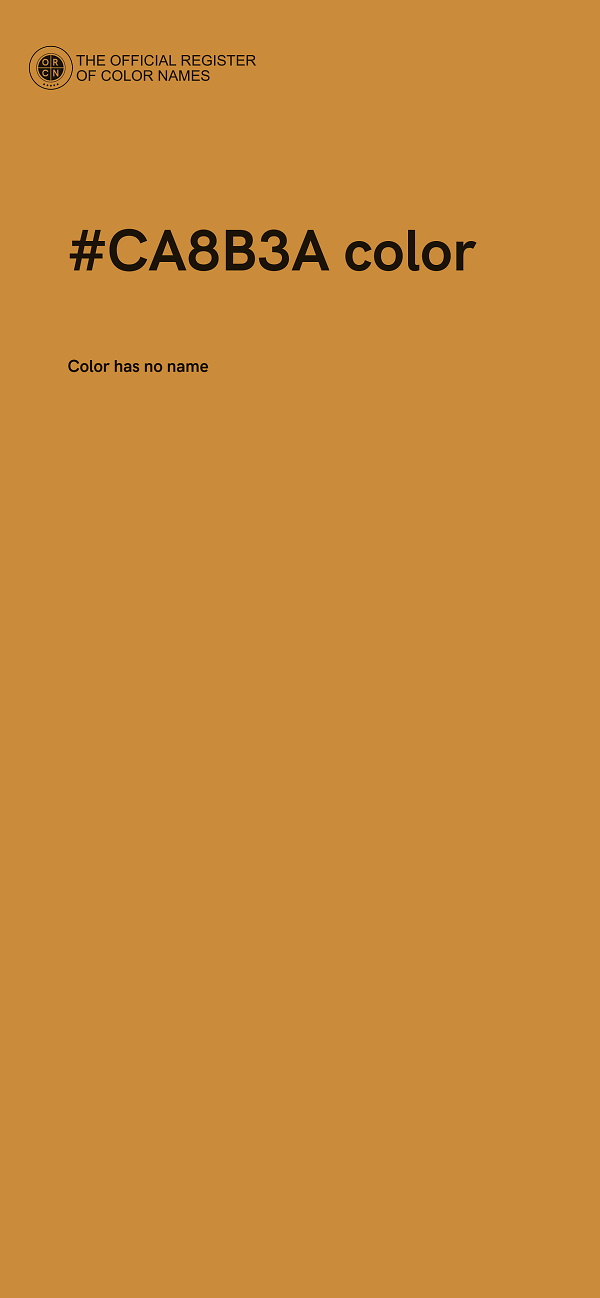 #CA8B3A color image