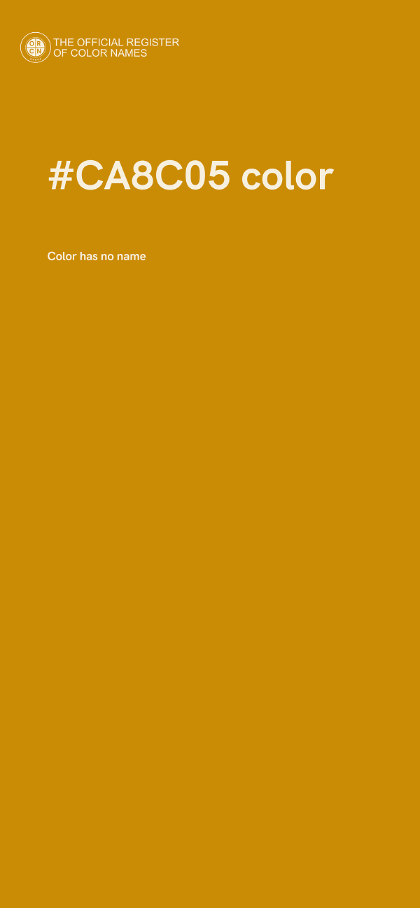 #CA8C05 color image