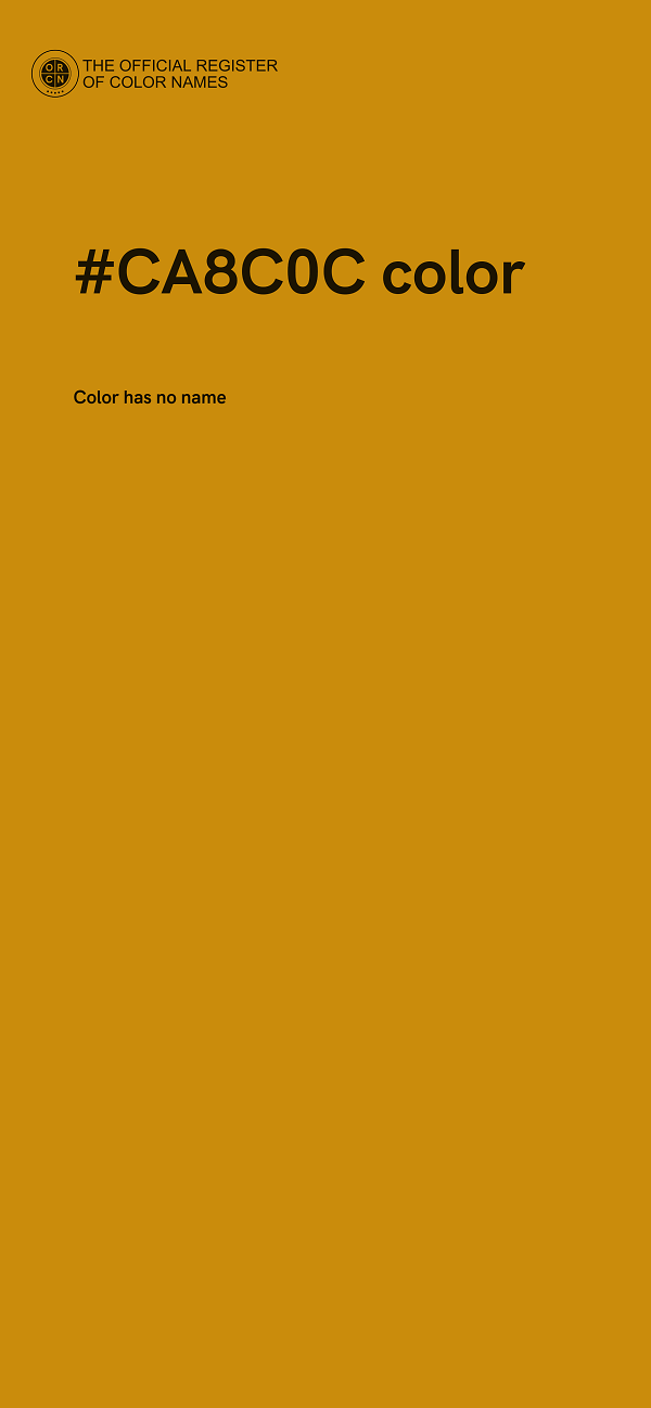 #CA8C0C color image
