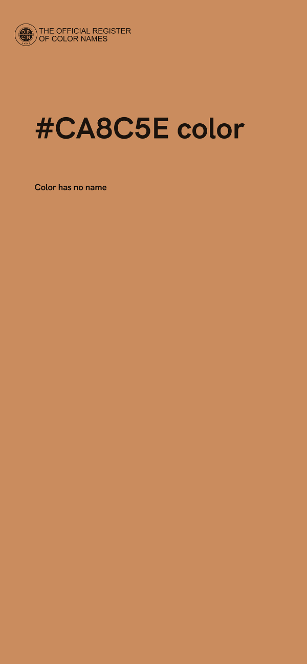 #CA8C5E color image