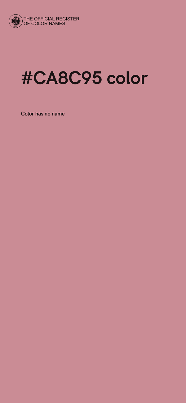#CA8C95 color image
