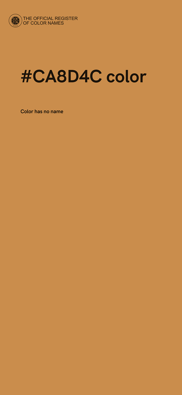#CA8D4C color image