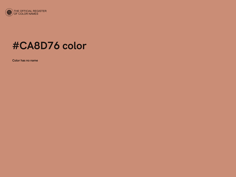 #CA8D76 color image