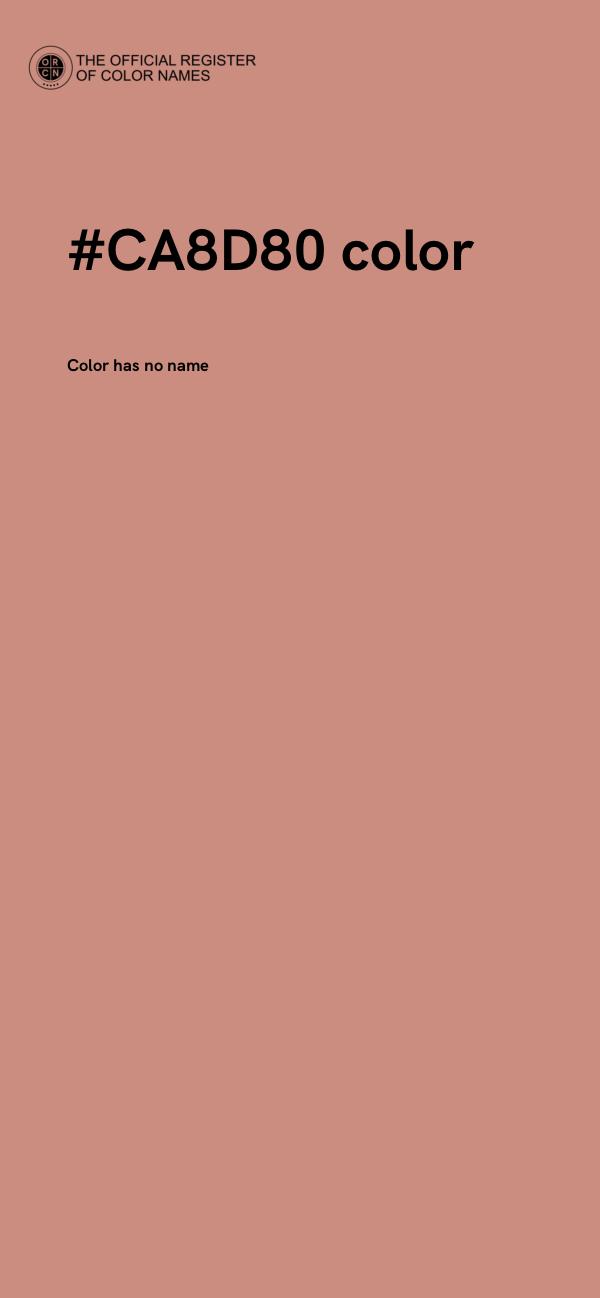 #CA8D80 color image