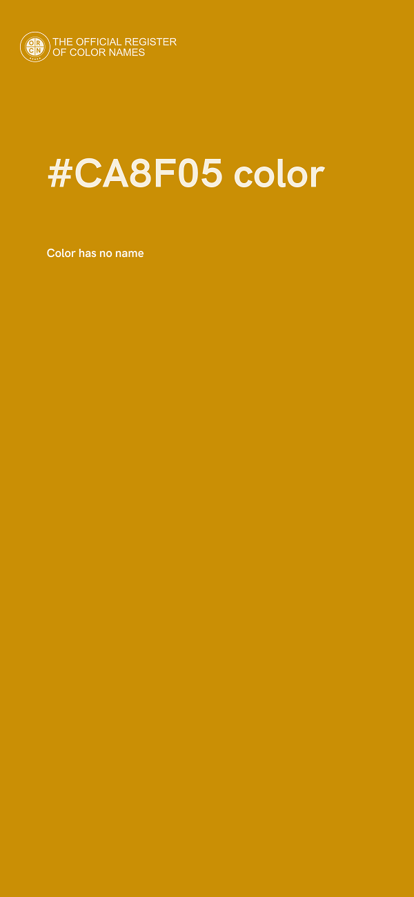 #CA8F05 color image
