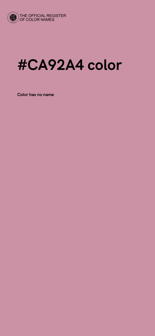 #CA92A4 color image