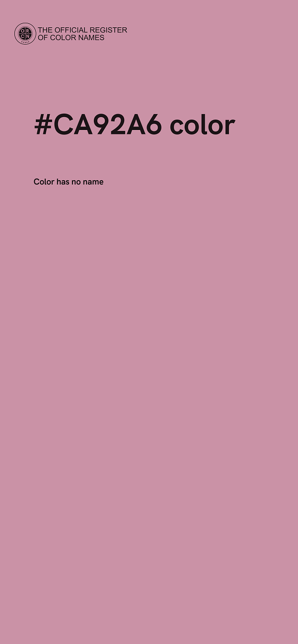 #CA92A6 color image