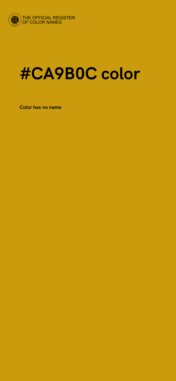 #CA9B0C color image