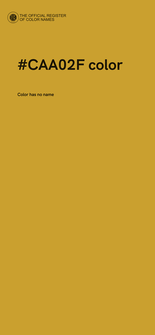 #CAA02F color image