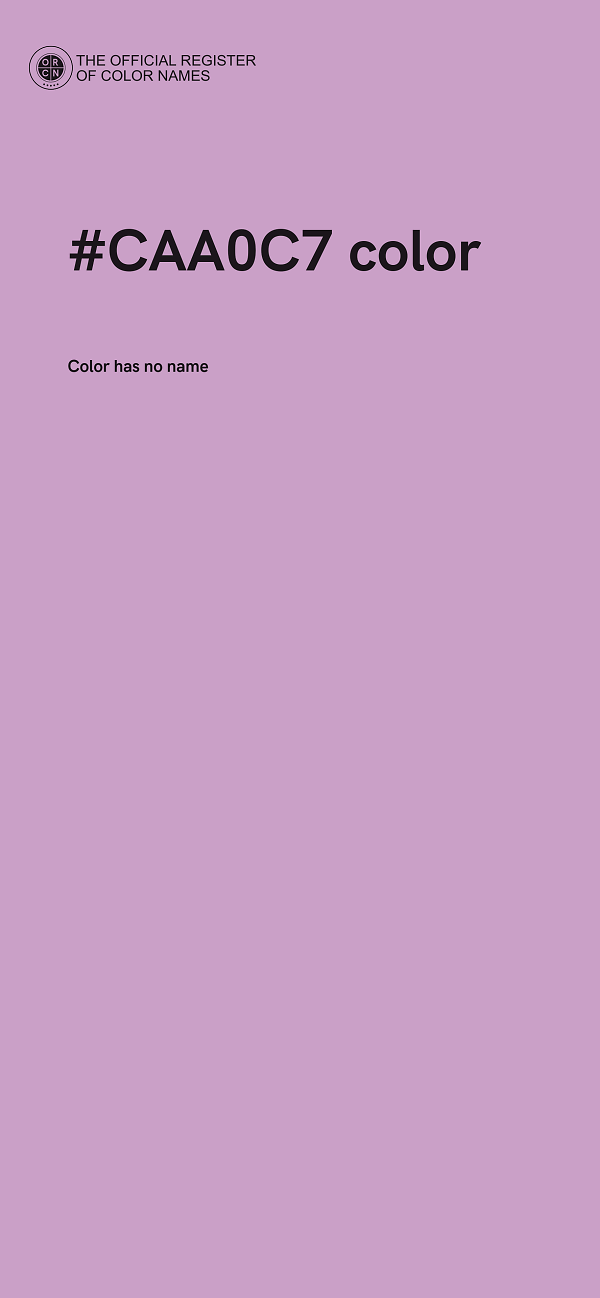 #CAA0C7 color image