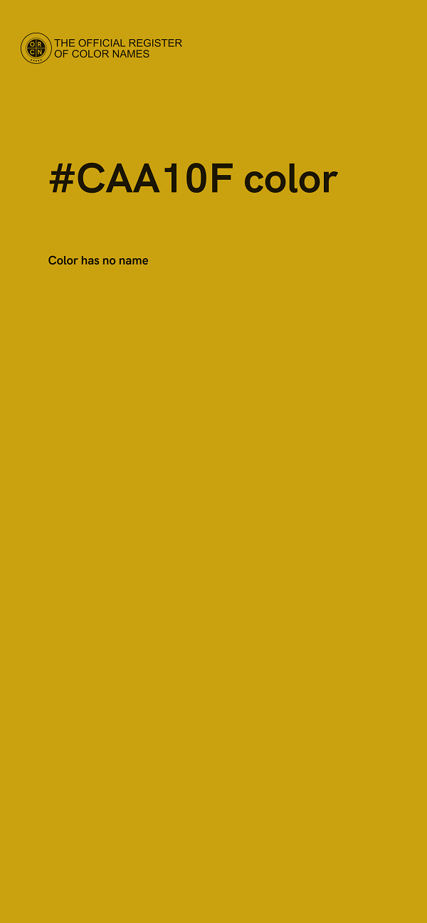 #CAA10F color image