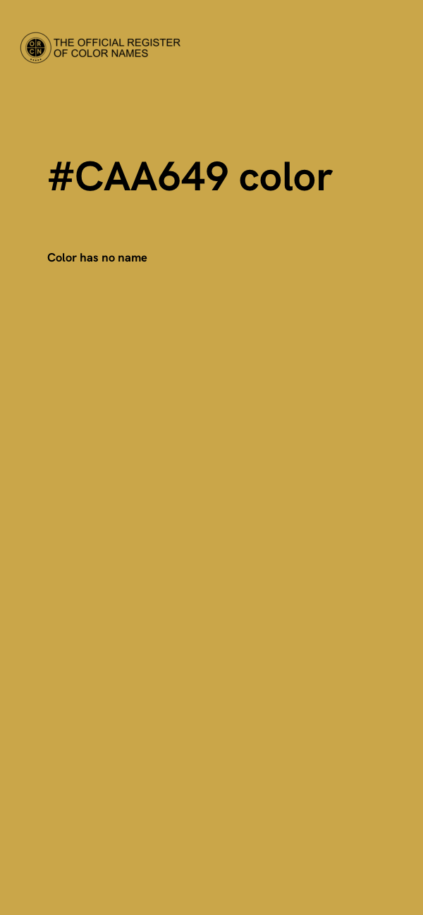 #CAA649 color image