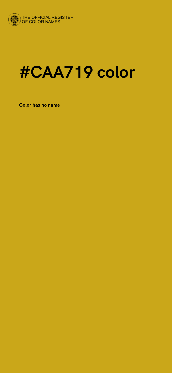 #CAA719 color image