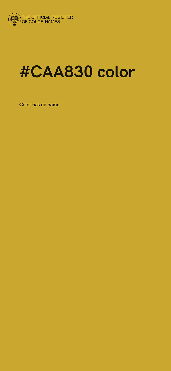 #CAA830 color image