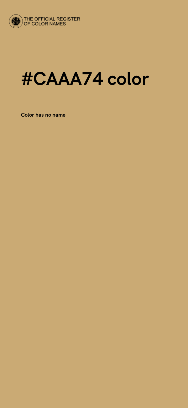 #CAAA74 color image