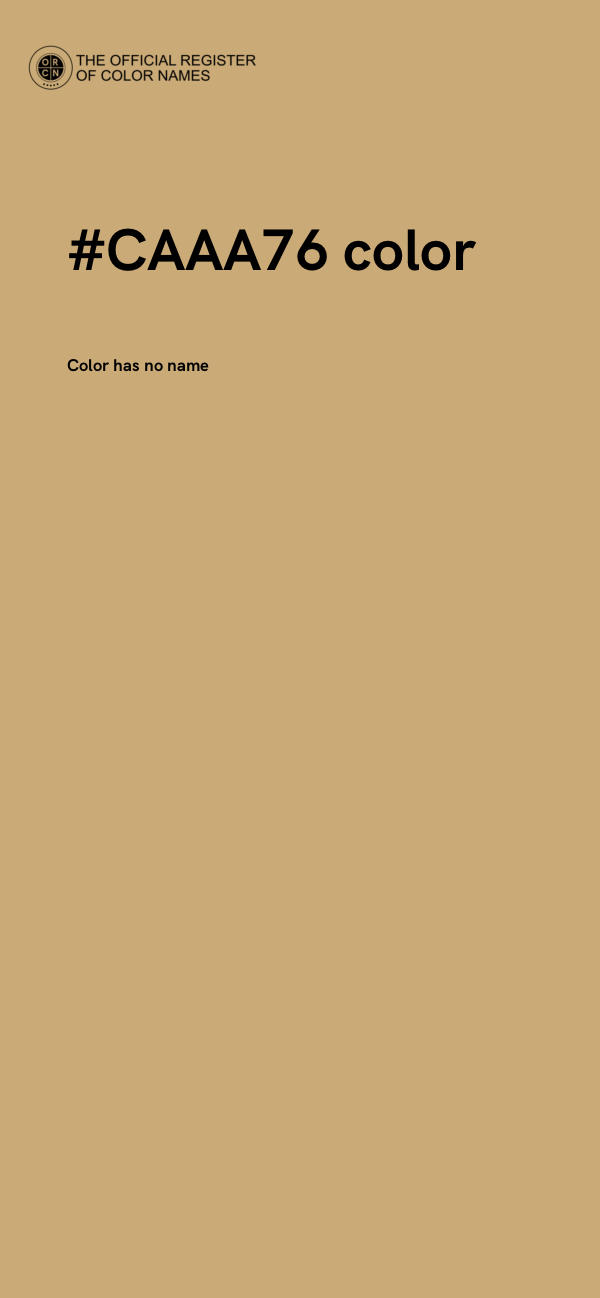 #CAAA76 color image