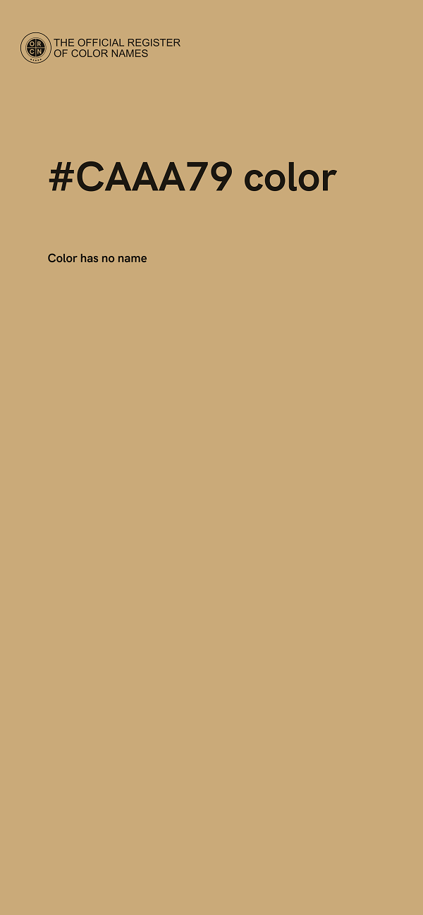 #CAAA79 color image