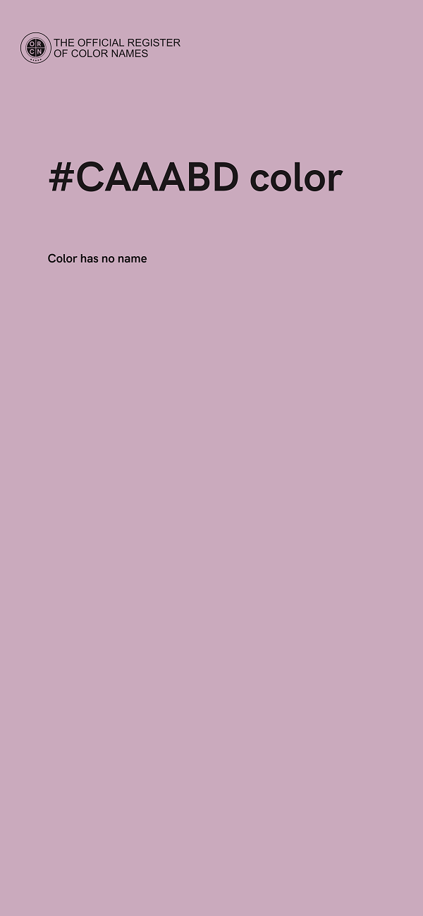 #CAAABD color image