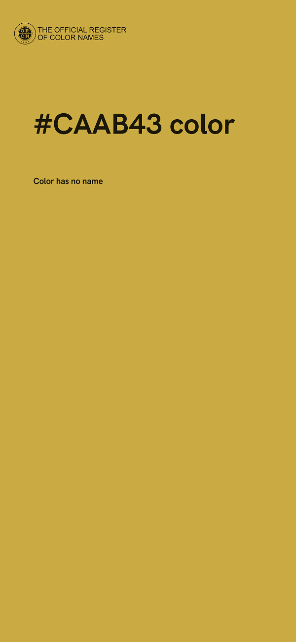#CAAB43 color image