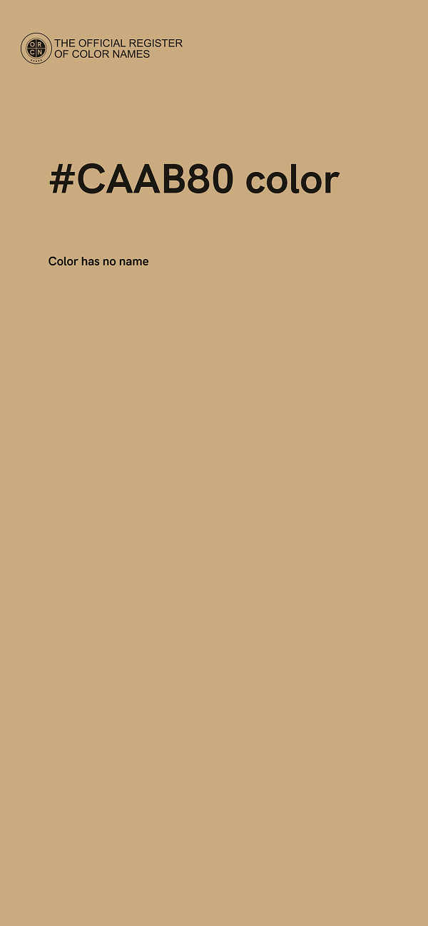 #CAAB80 color image