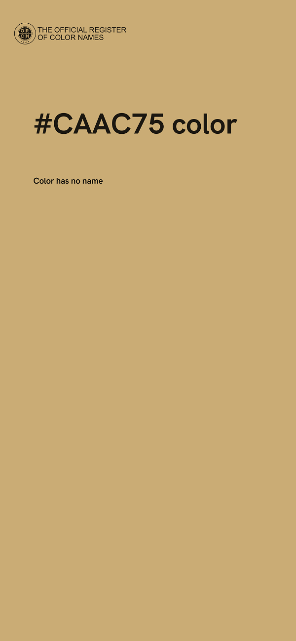 #CAAC75 color image