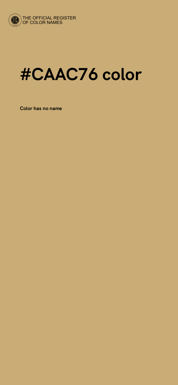 #CAAC76 color image