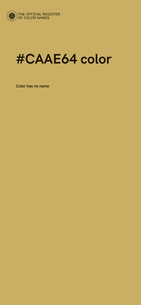 #CAAE64 color image