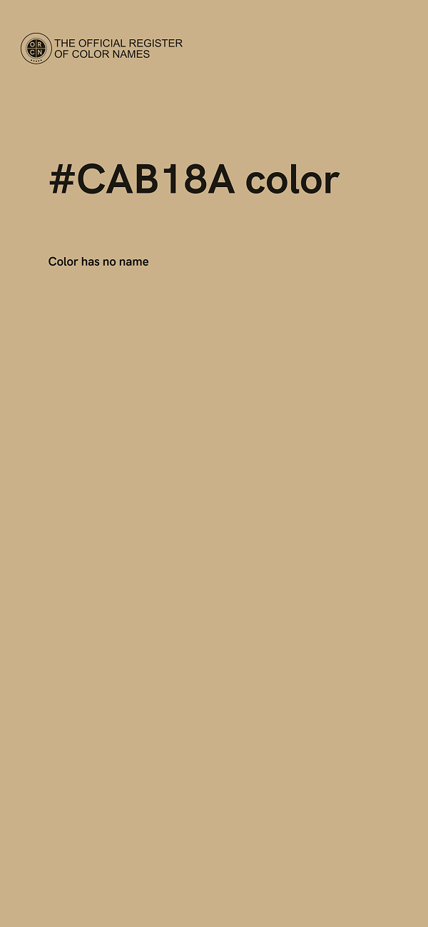 #CAB18A color image