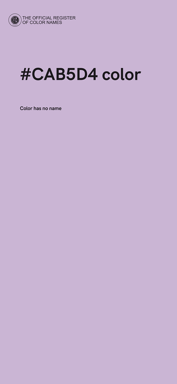 #CAB5D4 color image
