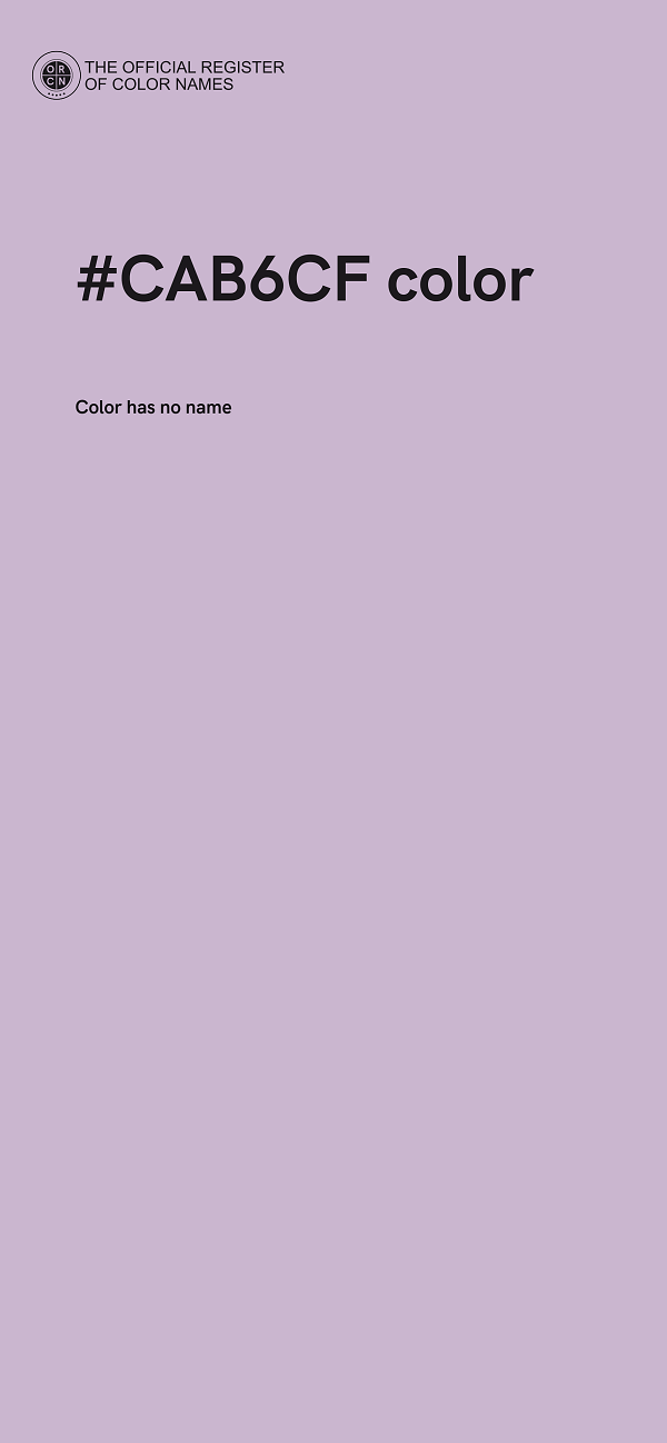 #CAB6CF color image
