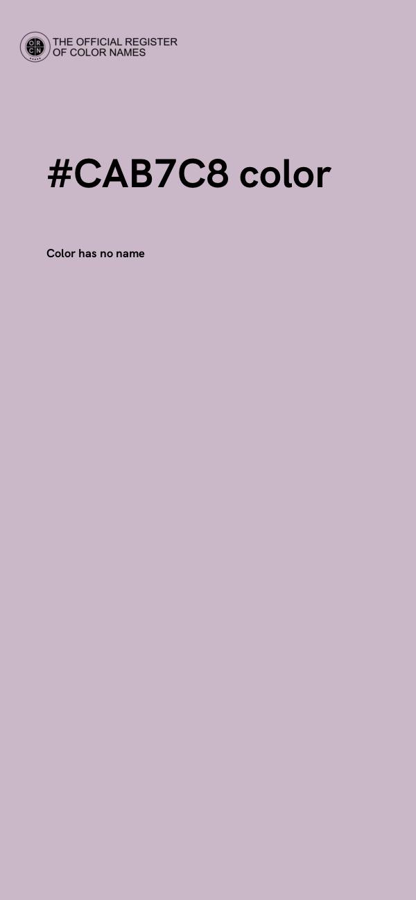 #CAB7C8 color image