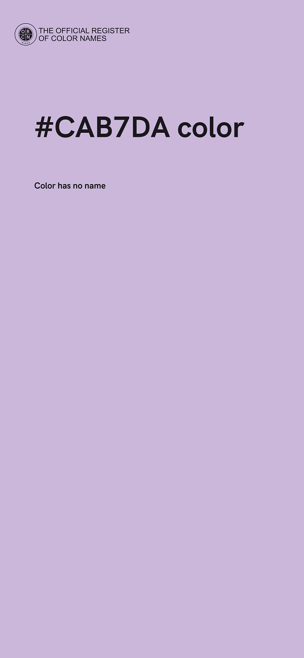 #CAB7DA color image