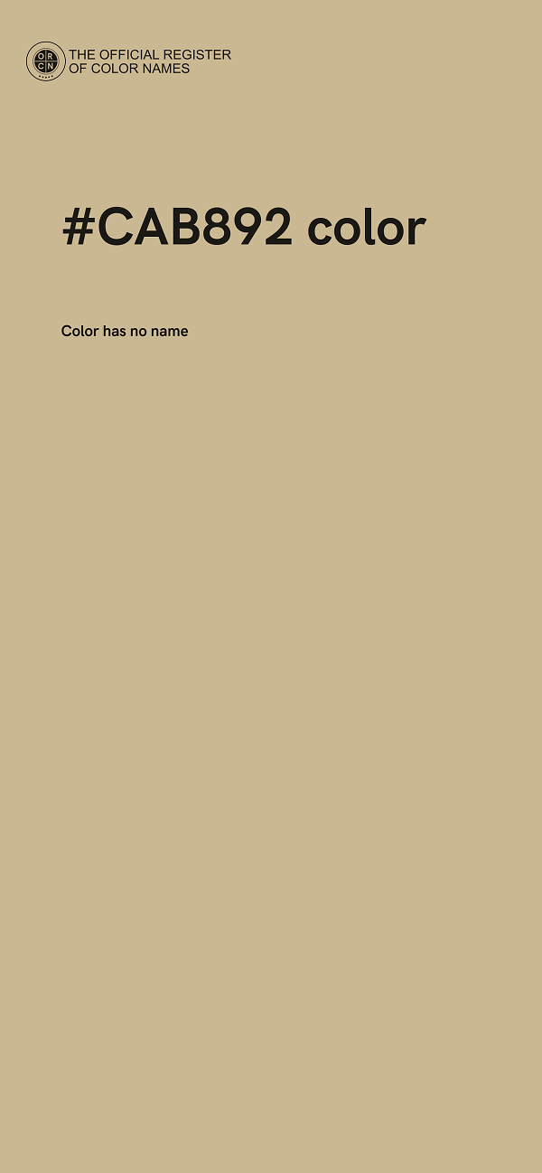 #CAB892 color image